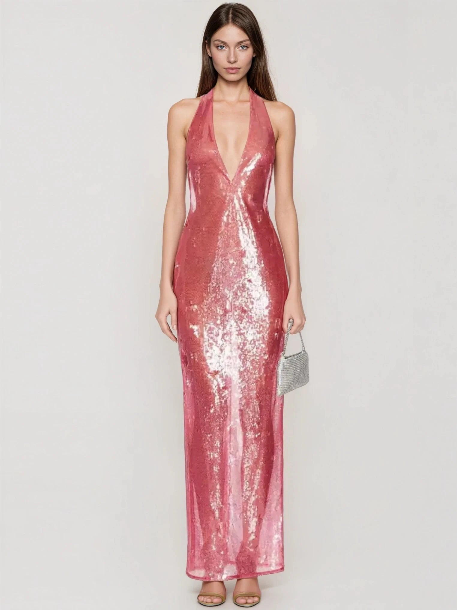 Backless Halter Dress