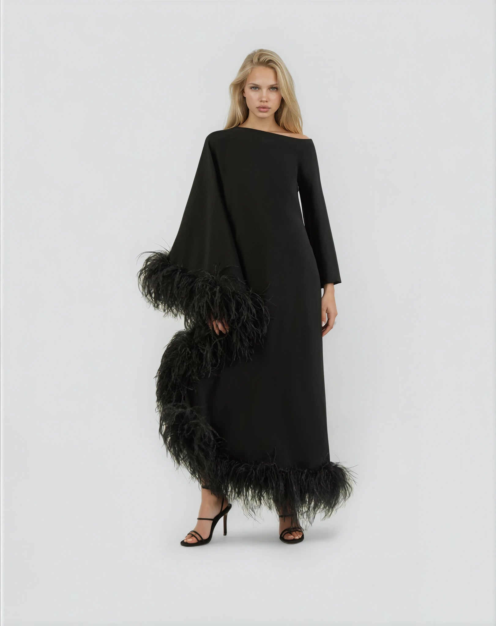 Aura Feather Maxi Dress