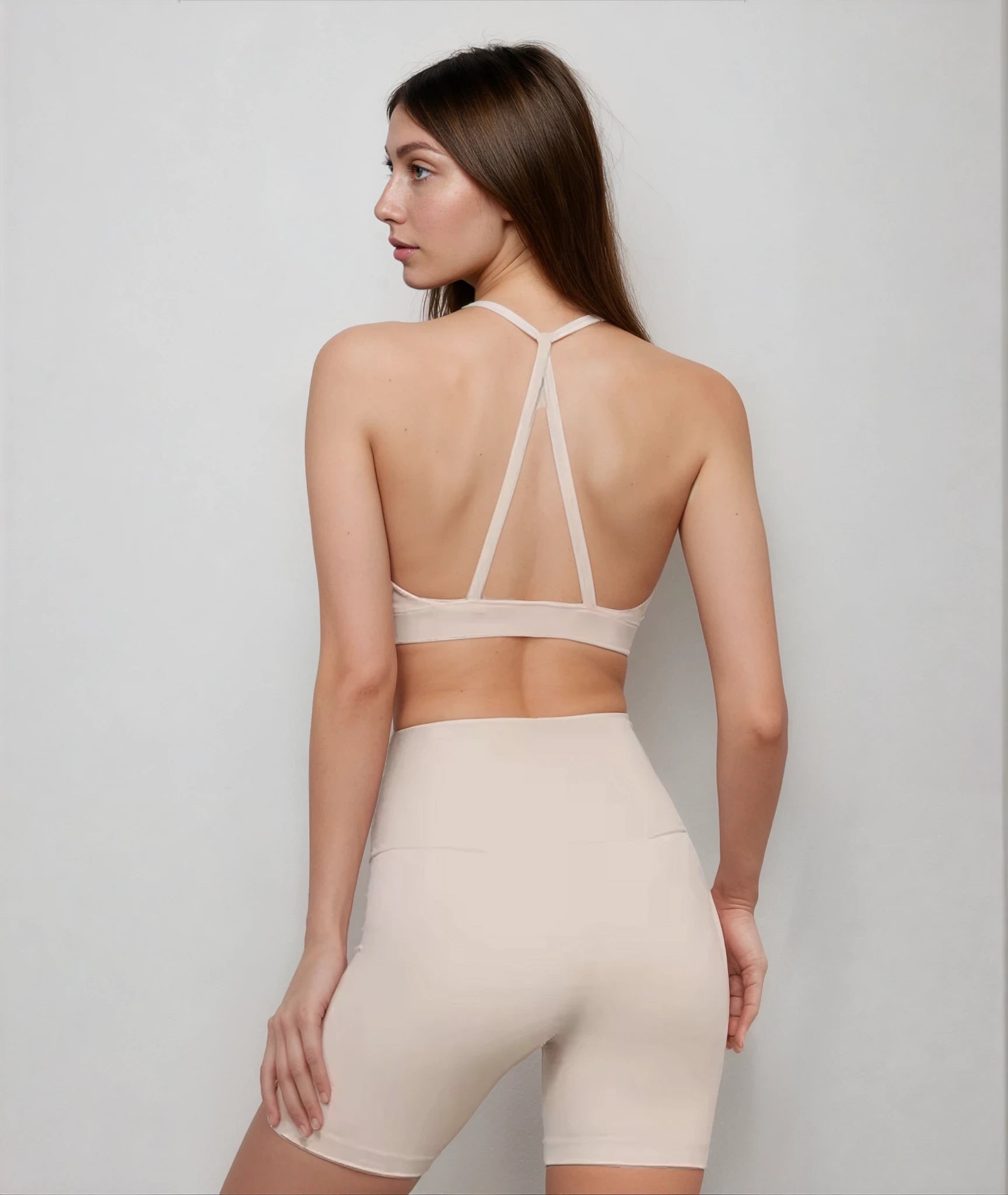 Shorts & Strappy Sports Bra Set