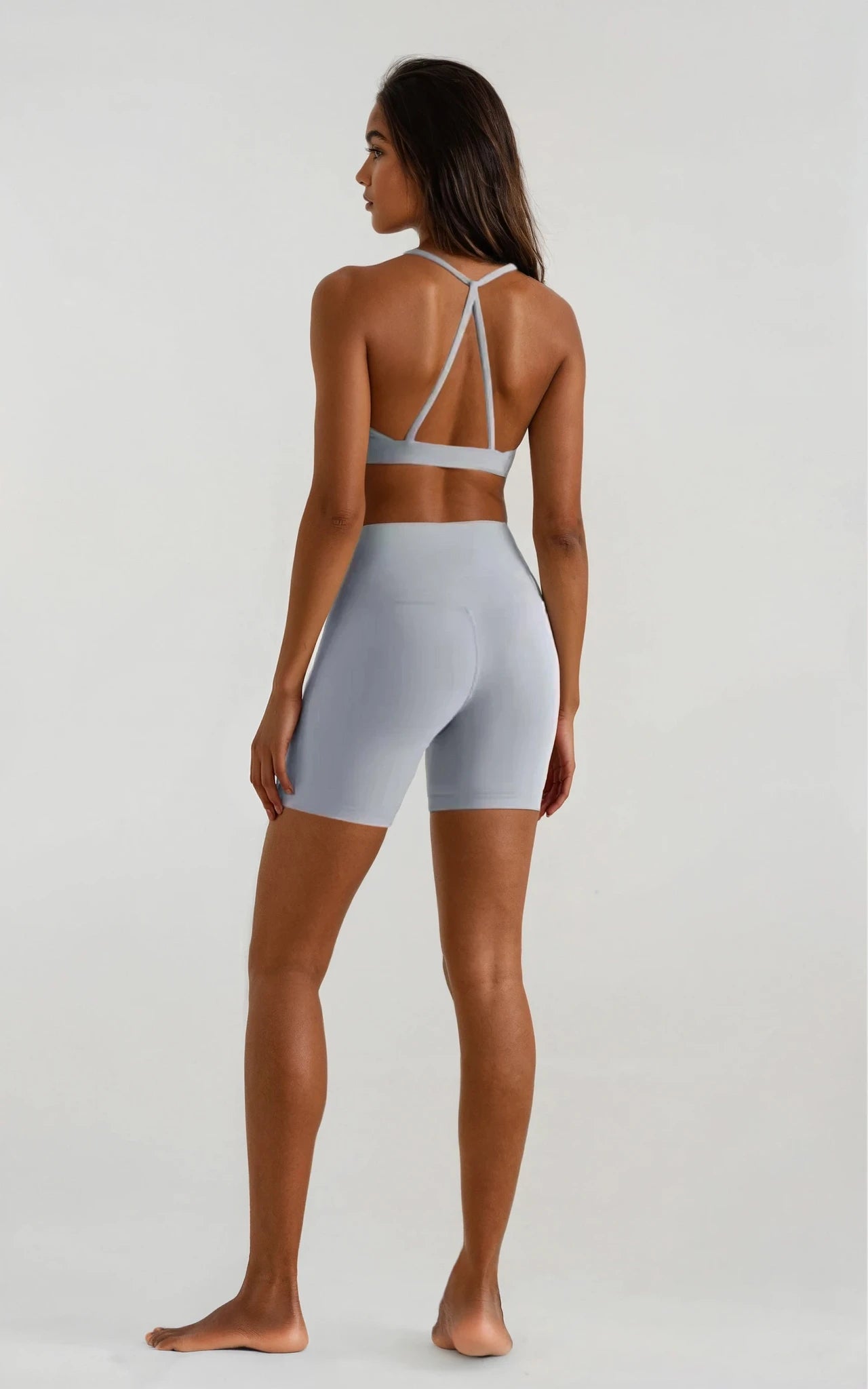Shorts & Strappy Sports Bra Set
