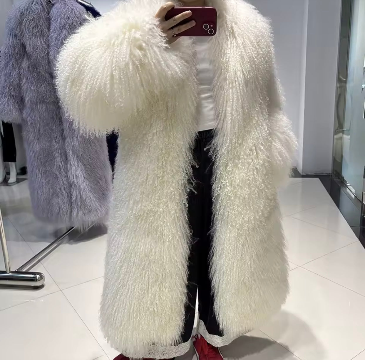 Ophelia Mongolian Fur Jacket