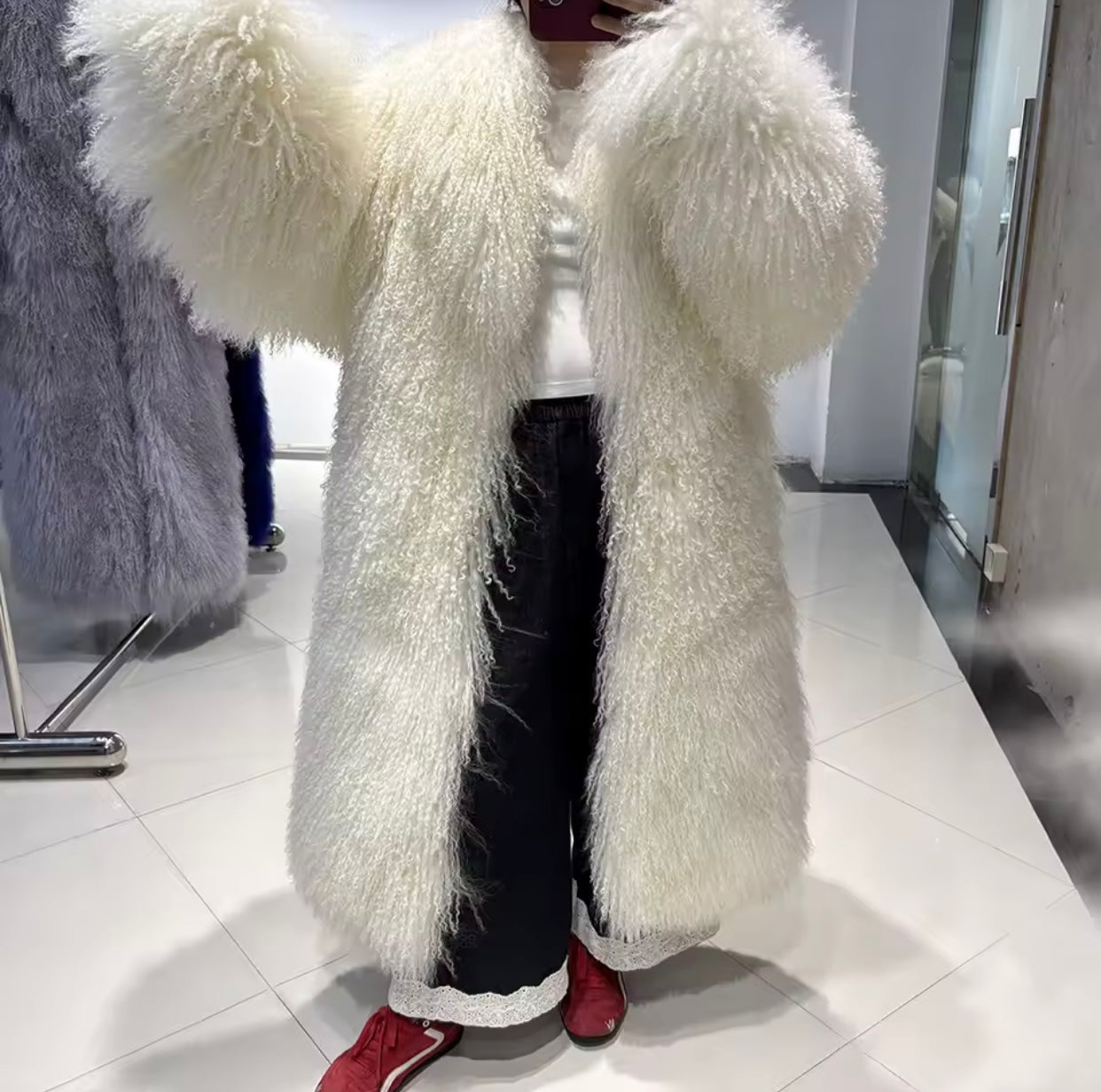 Ophelia Mongolian Fur Jacket