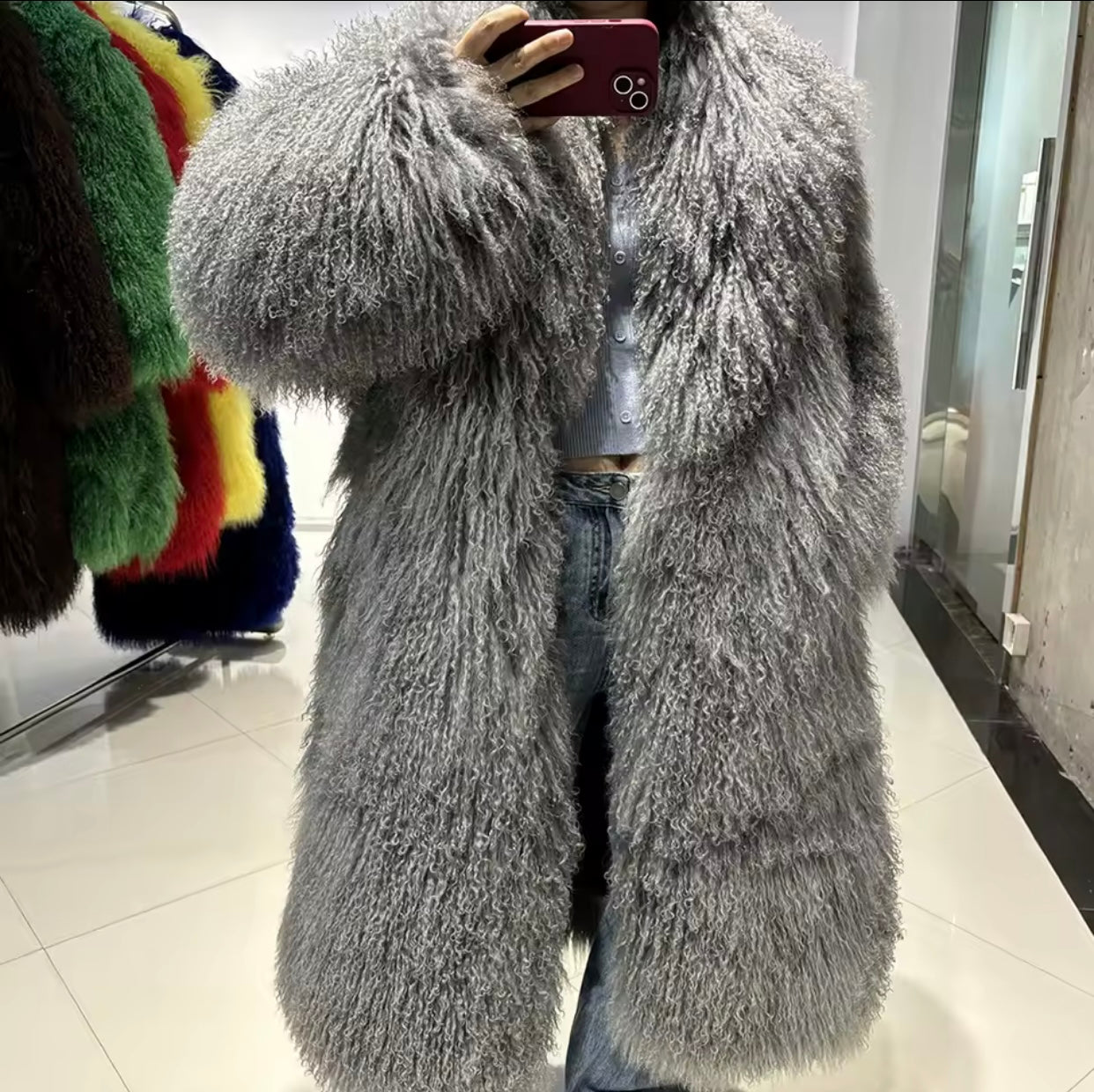 Ophelia Mongolian Fur Jacket