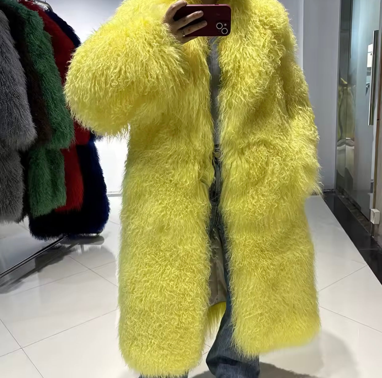 Ophelia Mongolian Fur Jacket