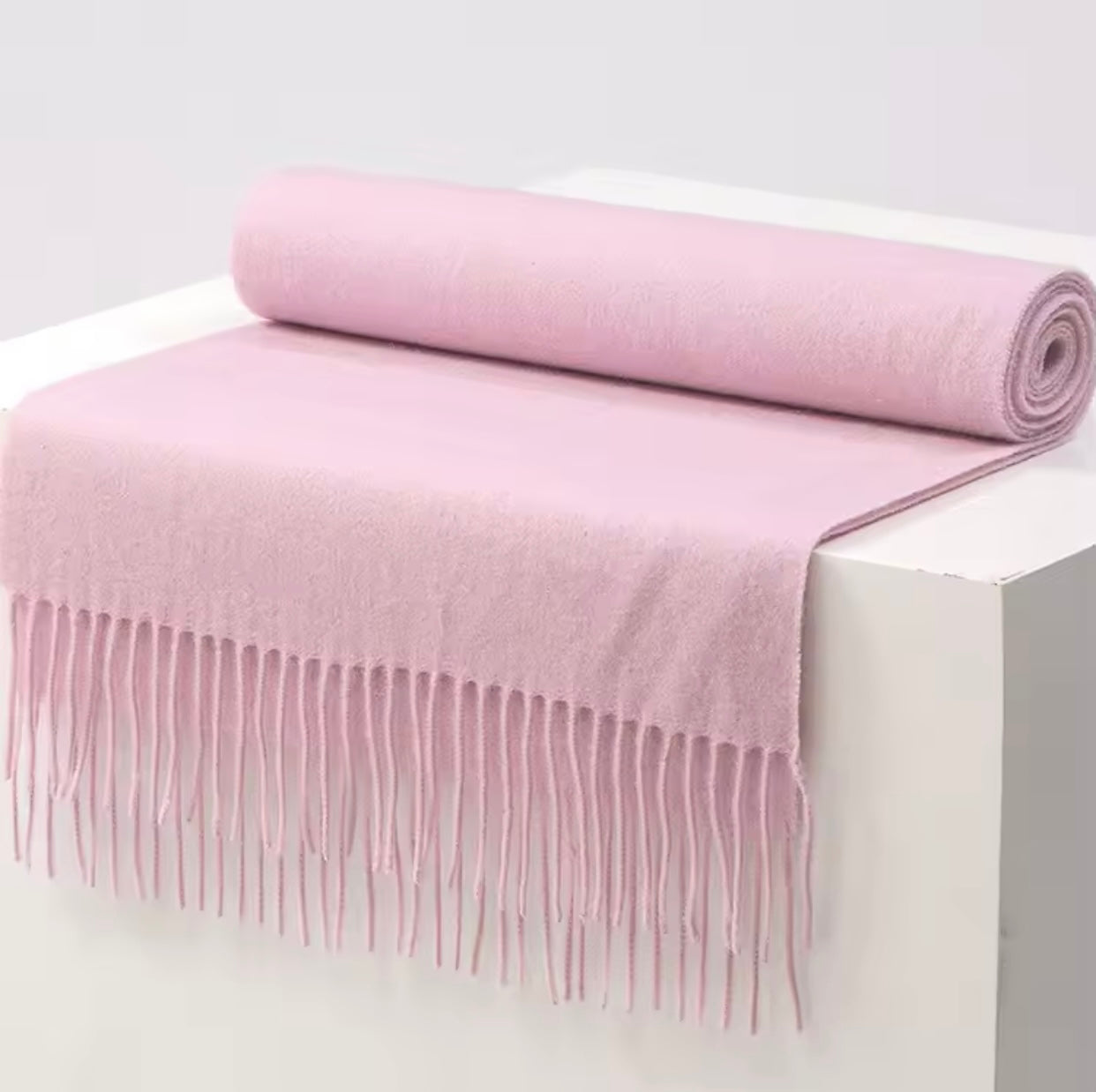 Pink Wool Scarf