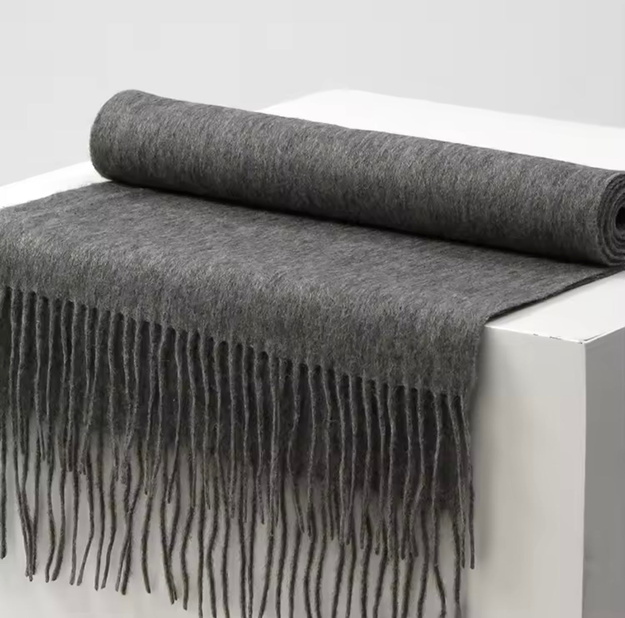 Grey Wool Scarf