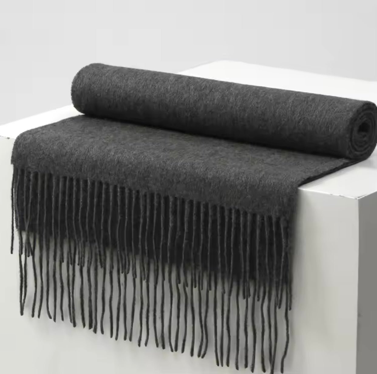 Grey Wool Scarf