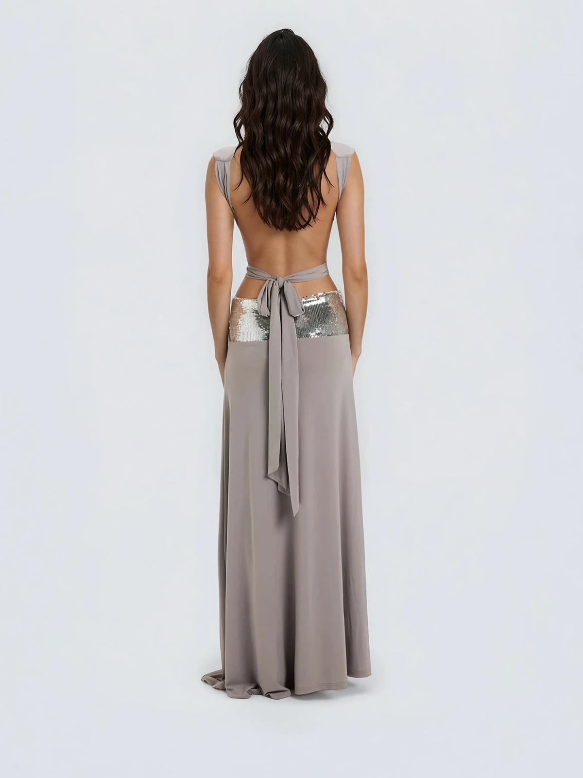 Grey sparkling dress