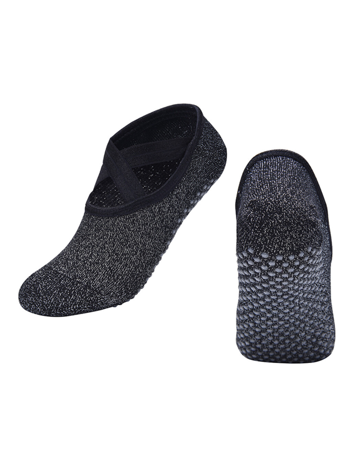 Sparkle Pilates Grip Socks Black