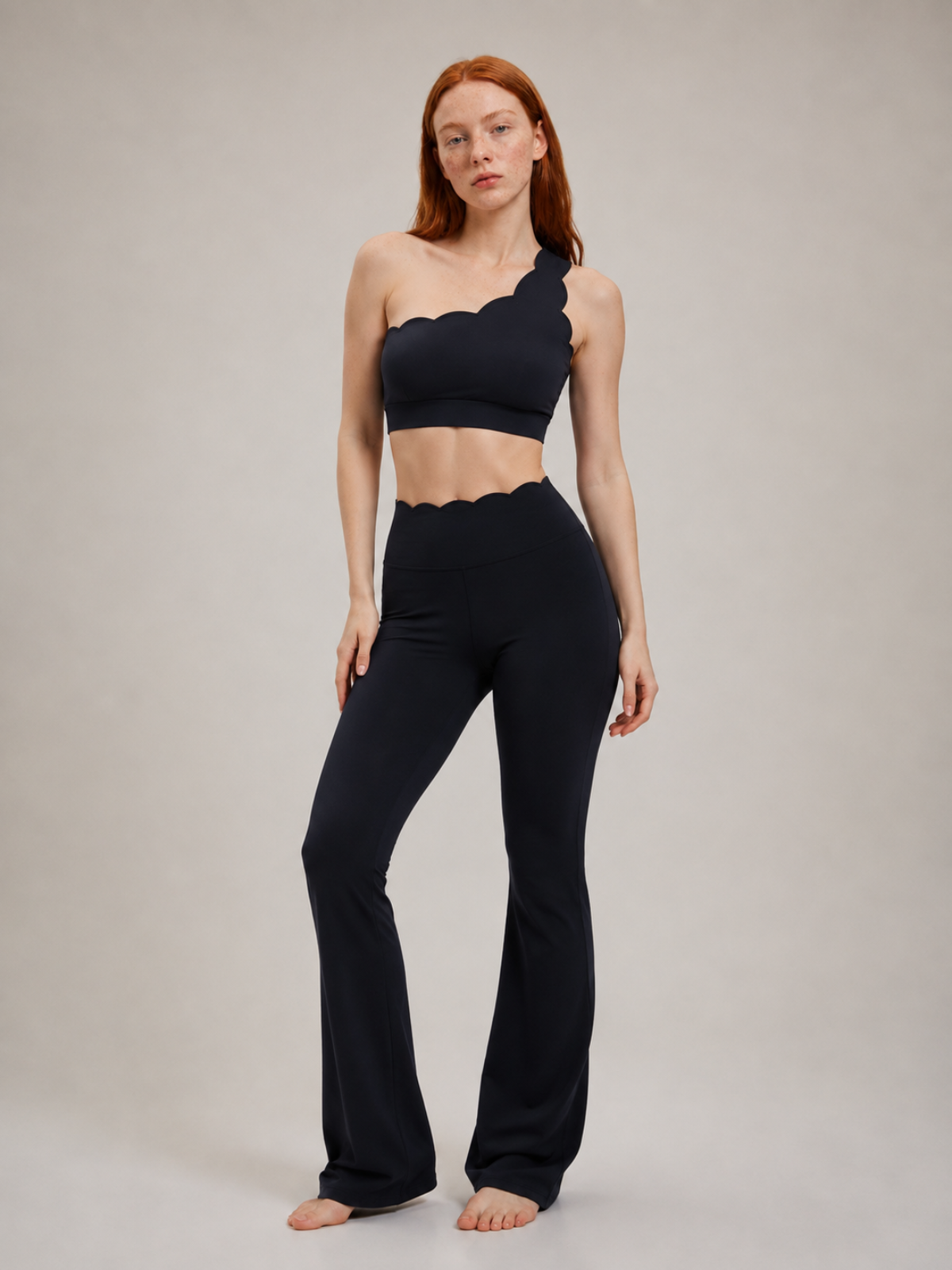 Scallop One Shoulder 2 Piece Set