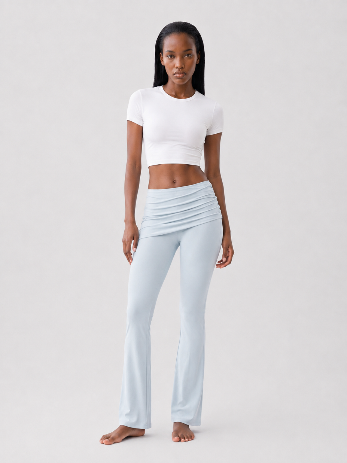 Soft Sculpt Asymmetric Top & Flare Pants