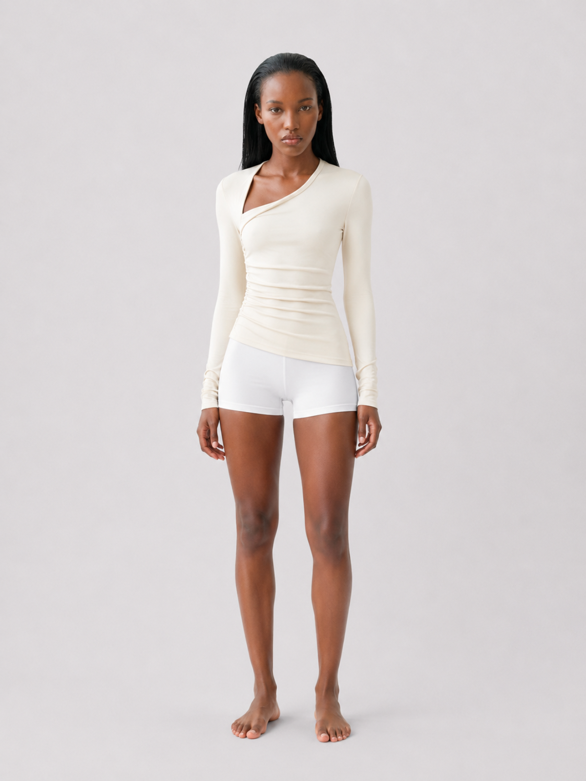 Asymmetrical Long Sleeve Active Top