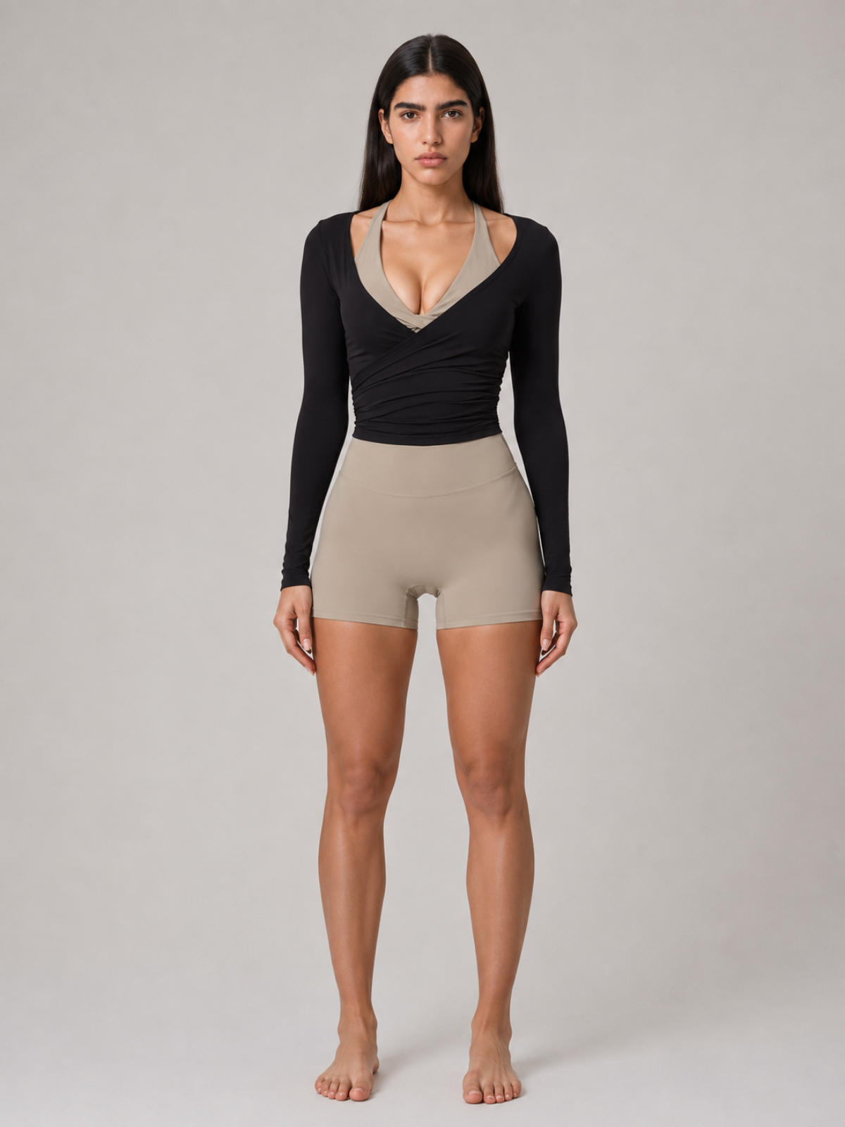 Wrap Long Sleeve Yoga Top
