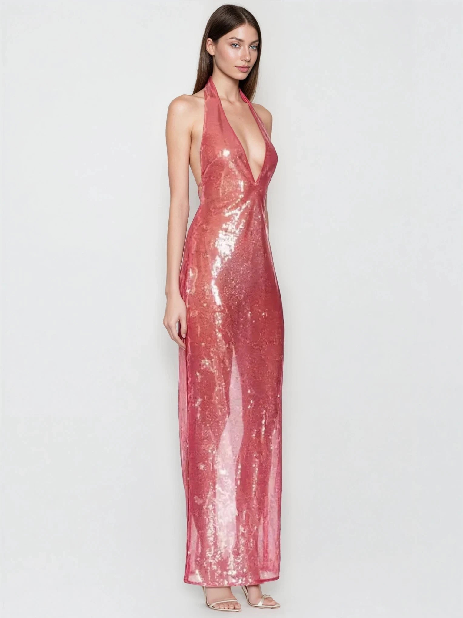 Backless Halter Dress