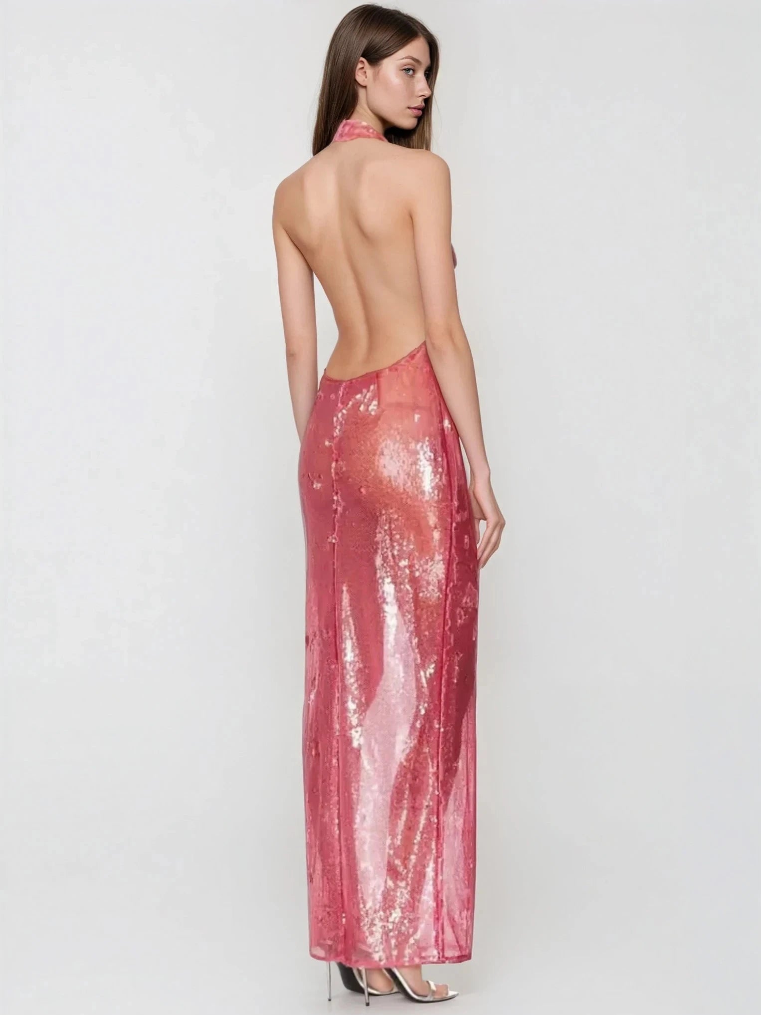 Backless Halter Dress