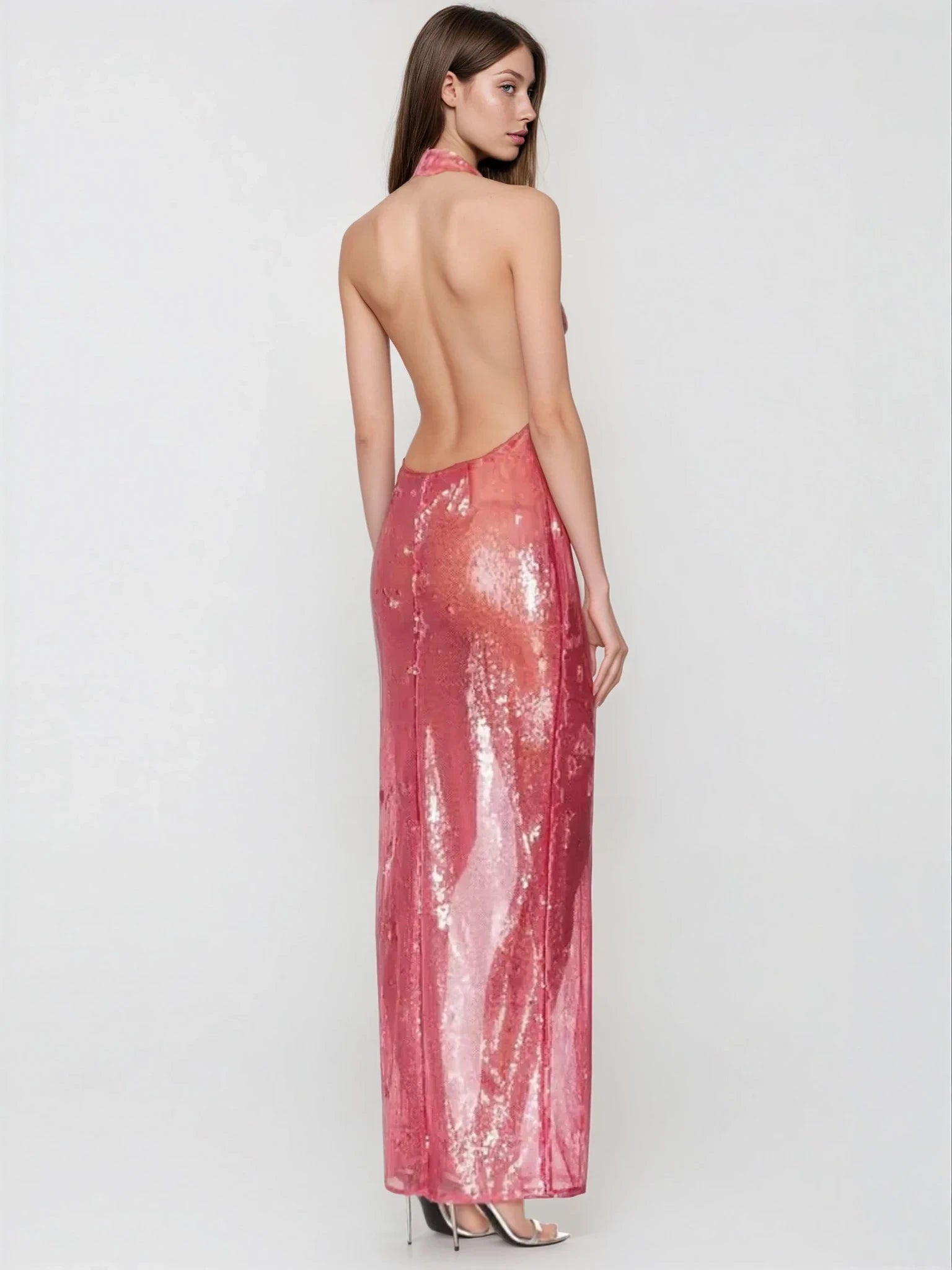 Backless Halter Dress