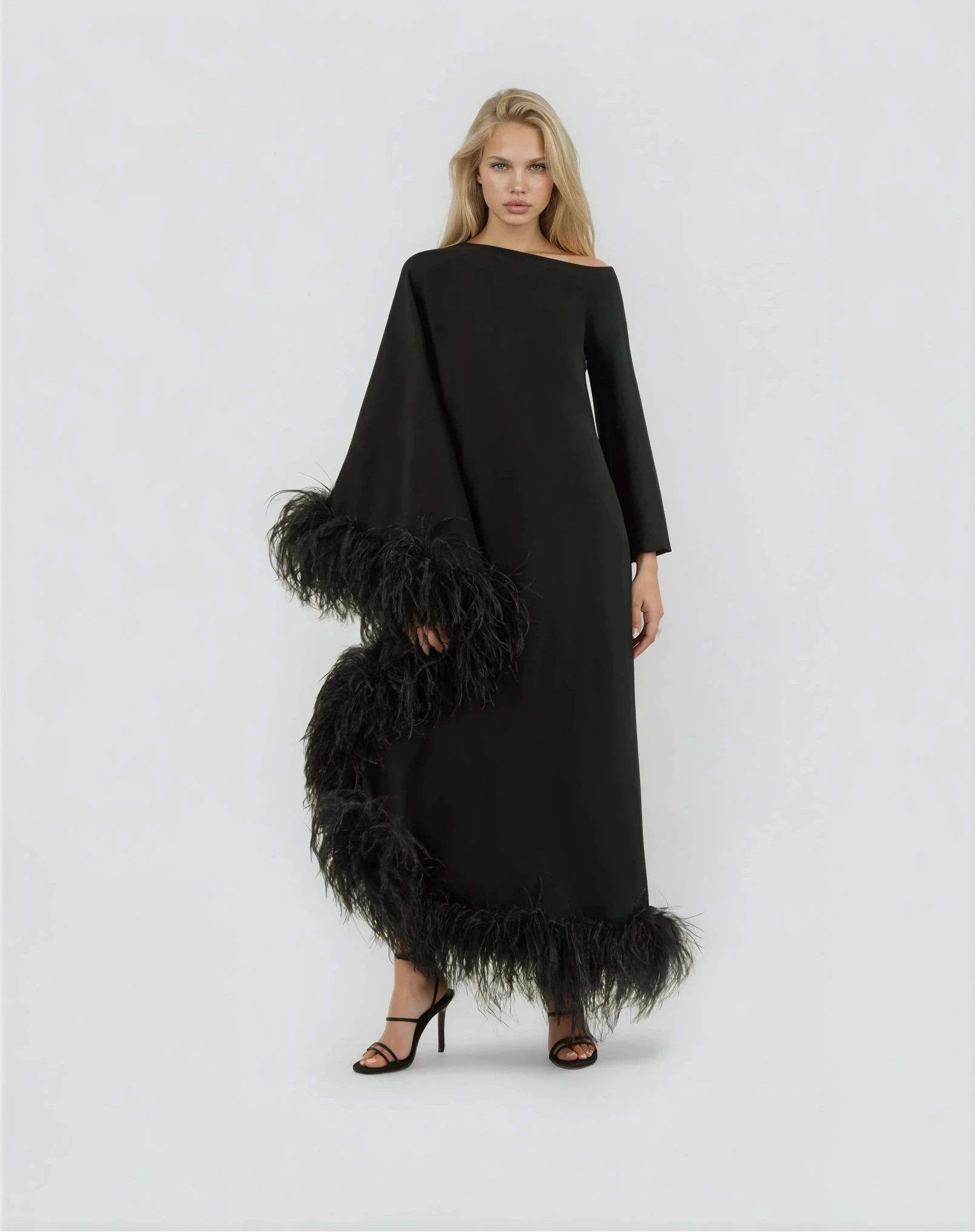 Aura Feather Maxi Dress