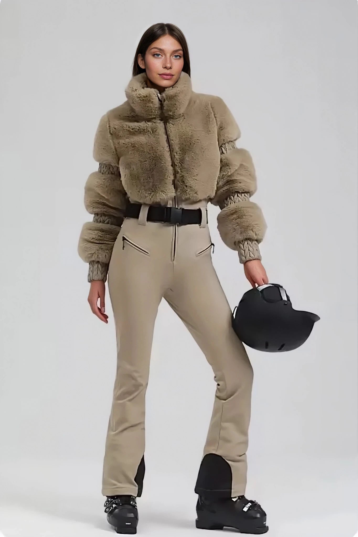 Faux Fur Ski Suit