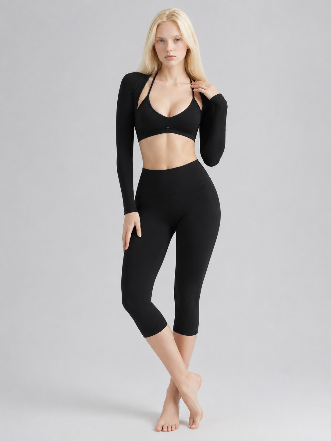 3 PIECE SCULPT ACTIVEWEAR SET Black