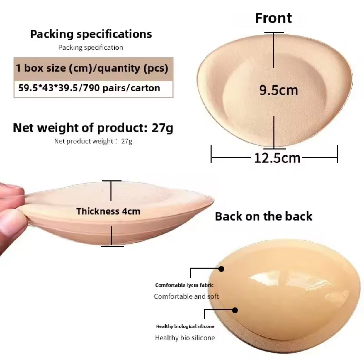 Push Up Silicone Pads