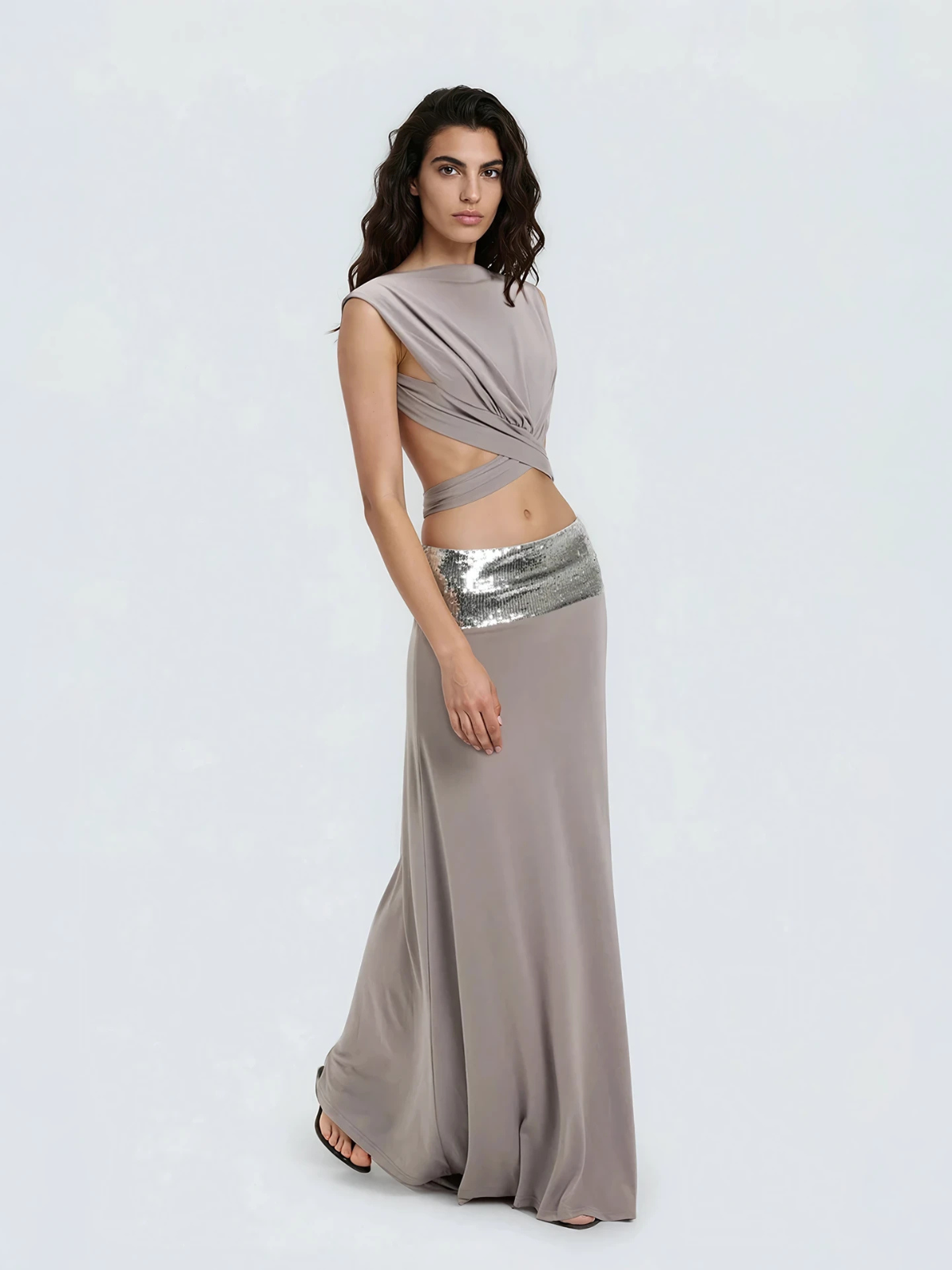 Grey sparkling dress