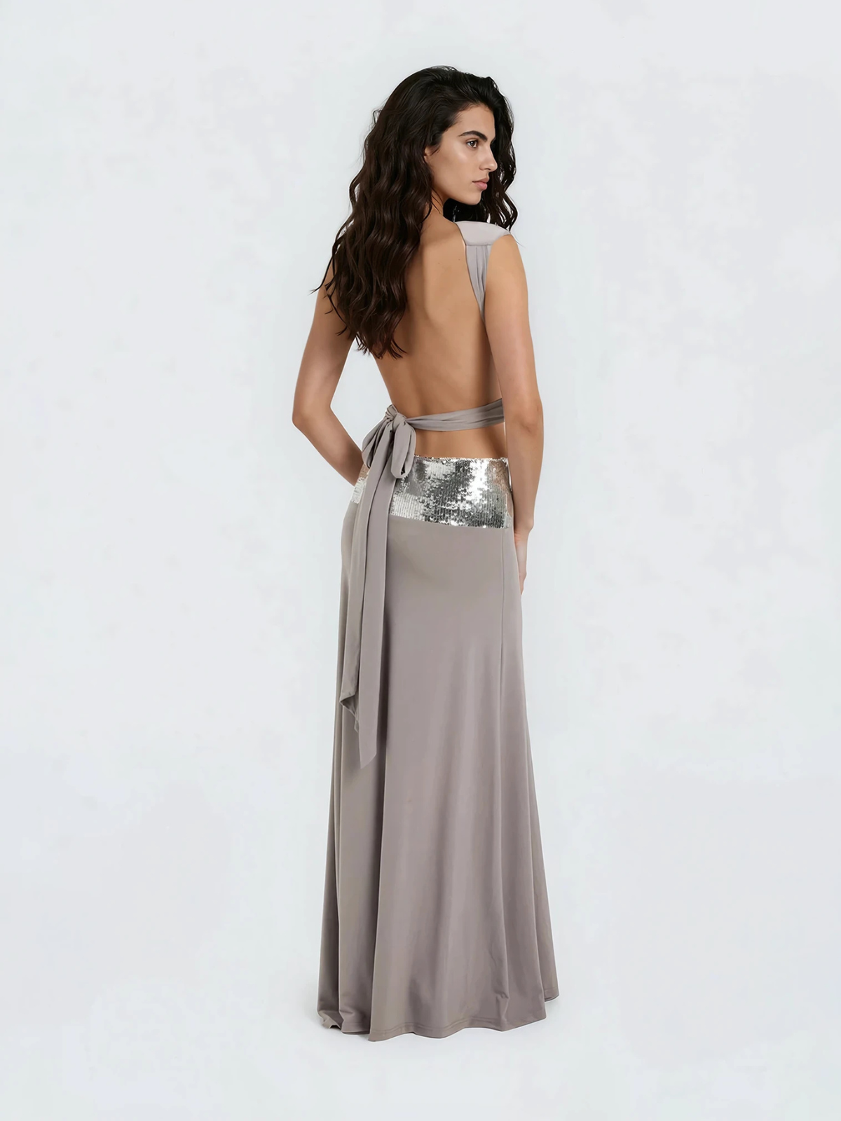 Grey sparkling dress