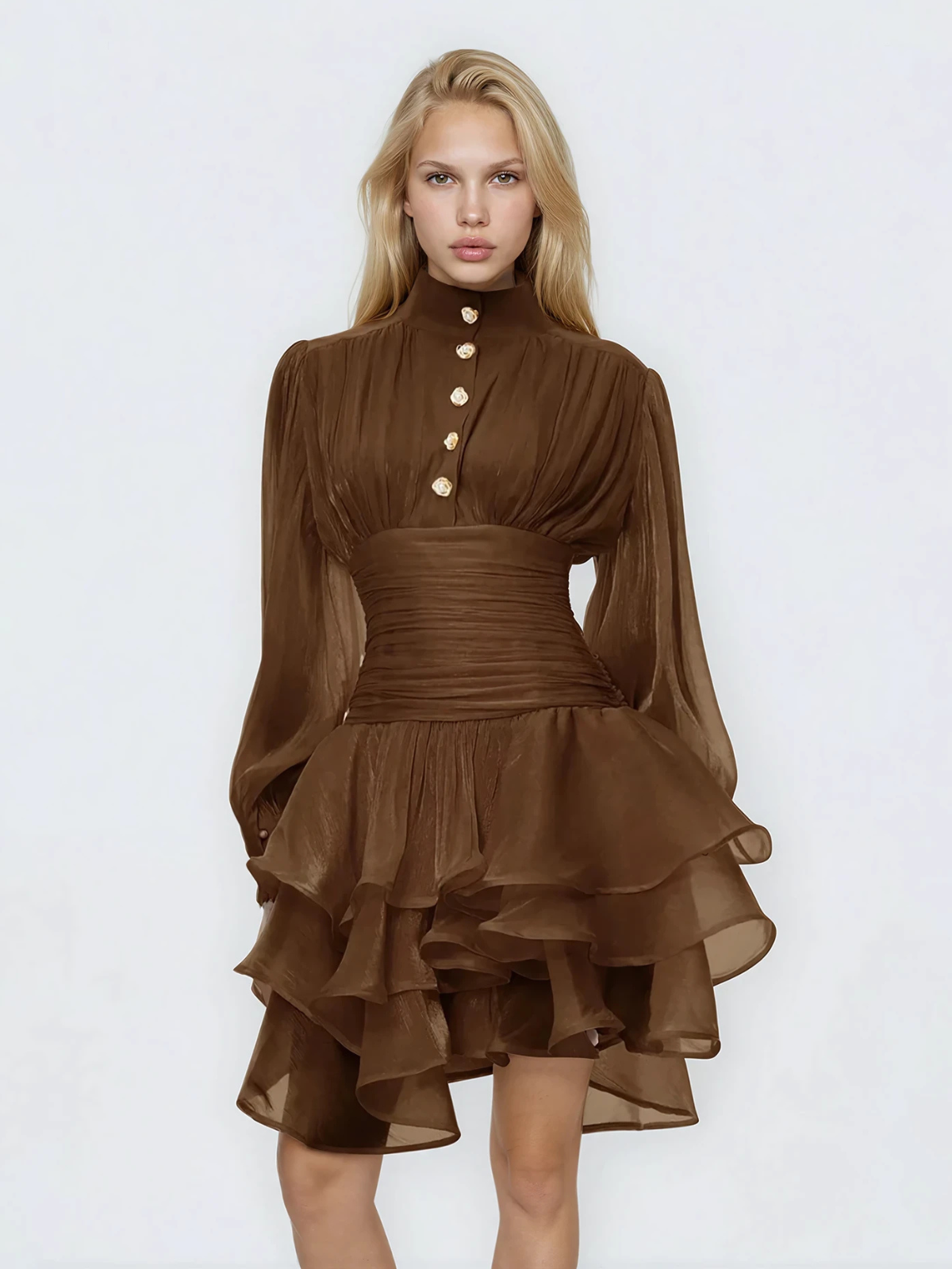 Mini dress ruffle