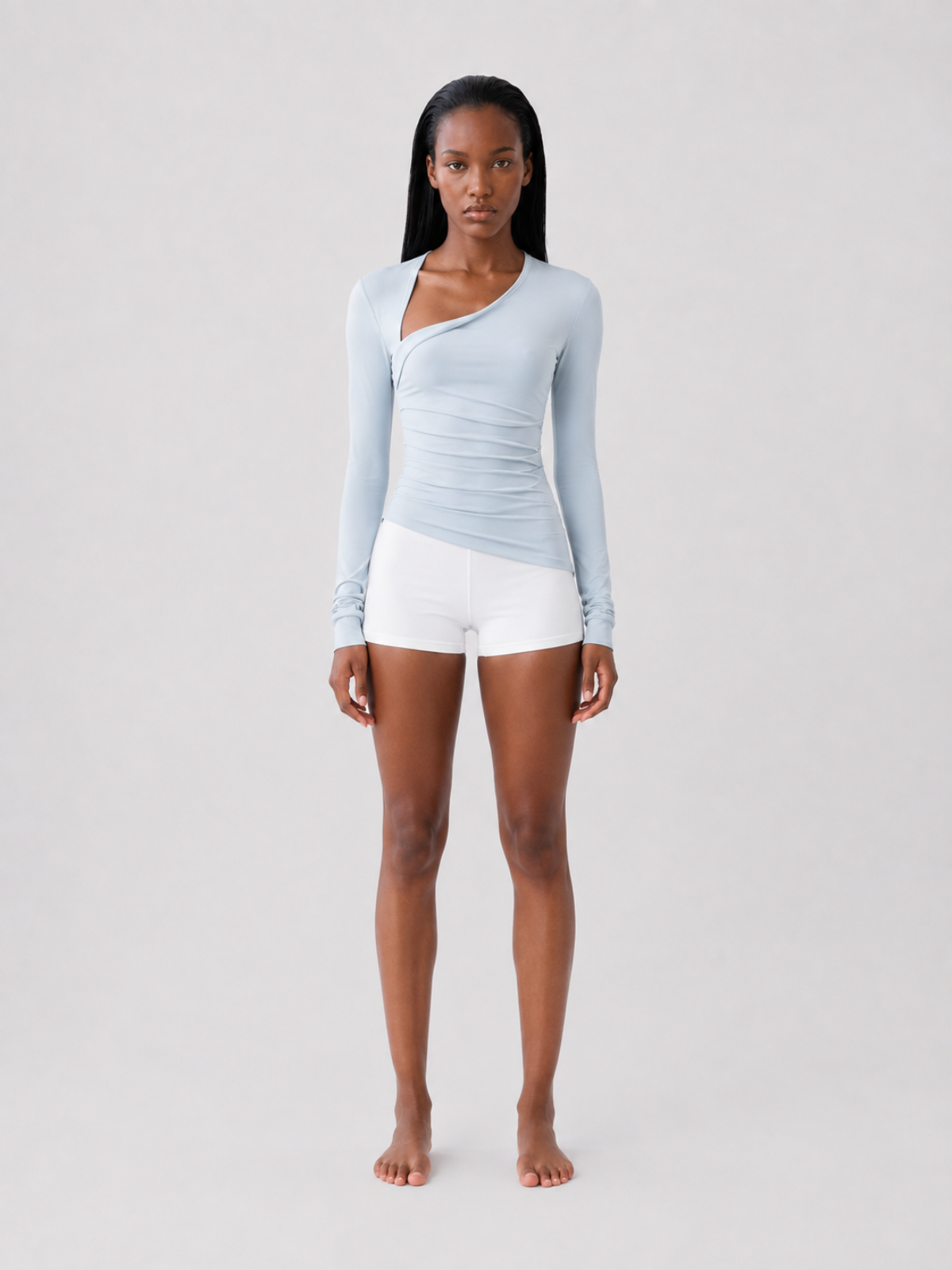 Asymmetrical Long Sleeve Active Top