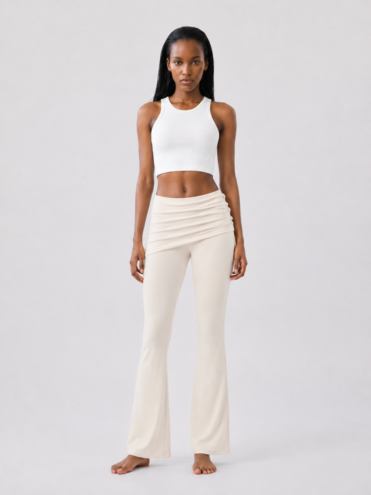 Soft Sculpt Asymmetric Top & Flare Pants