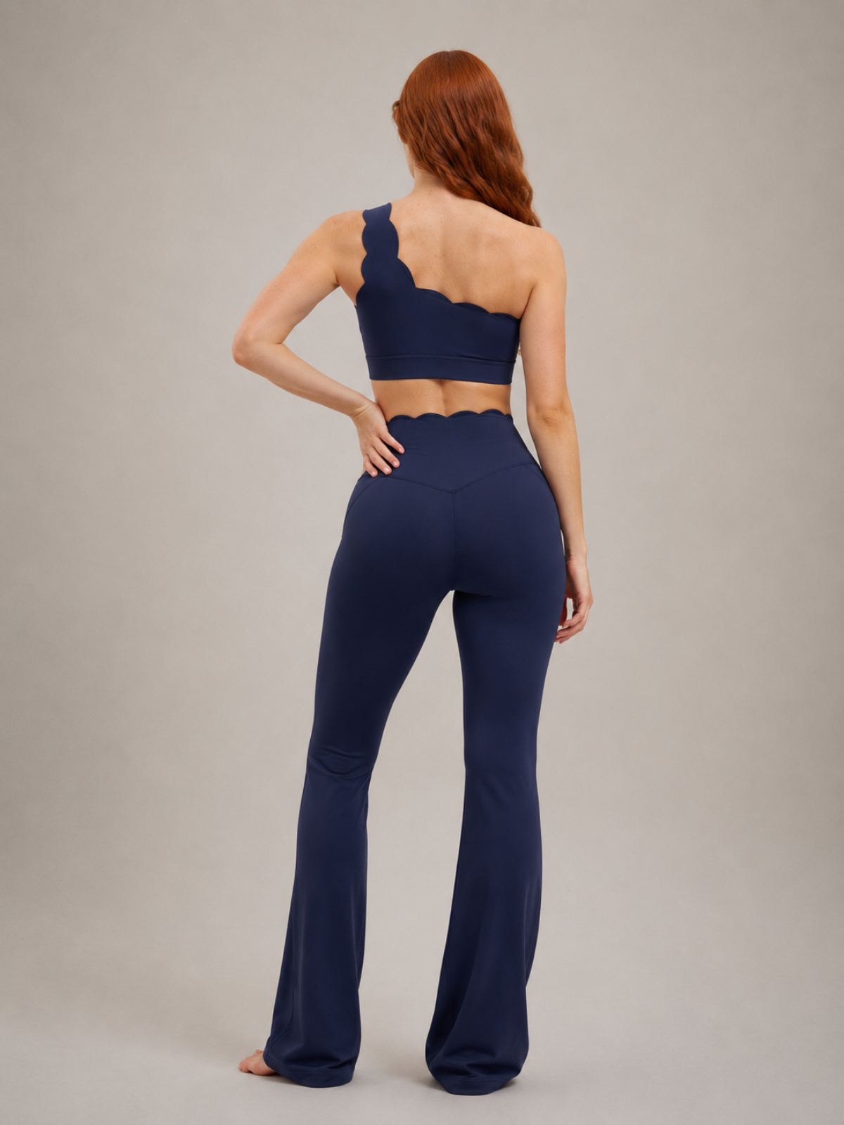 SCALLOP ONE SHOULDER 2 PIECE SET