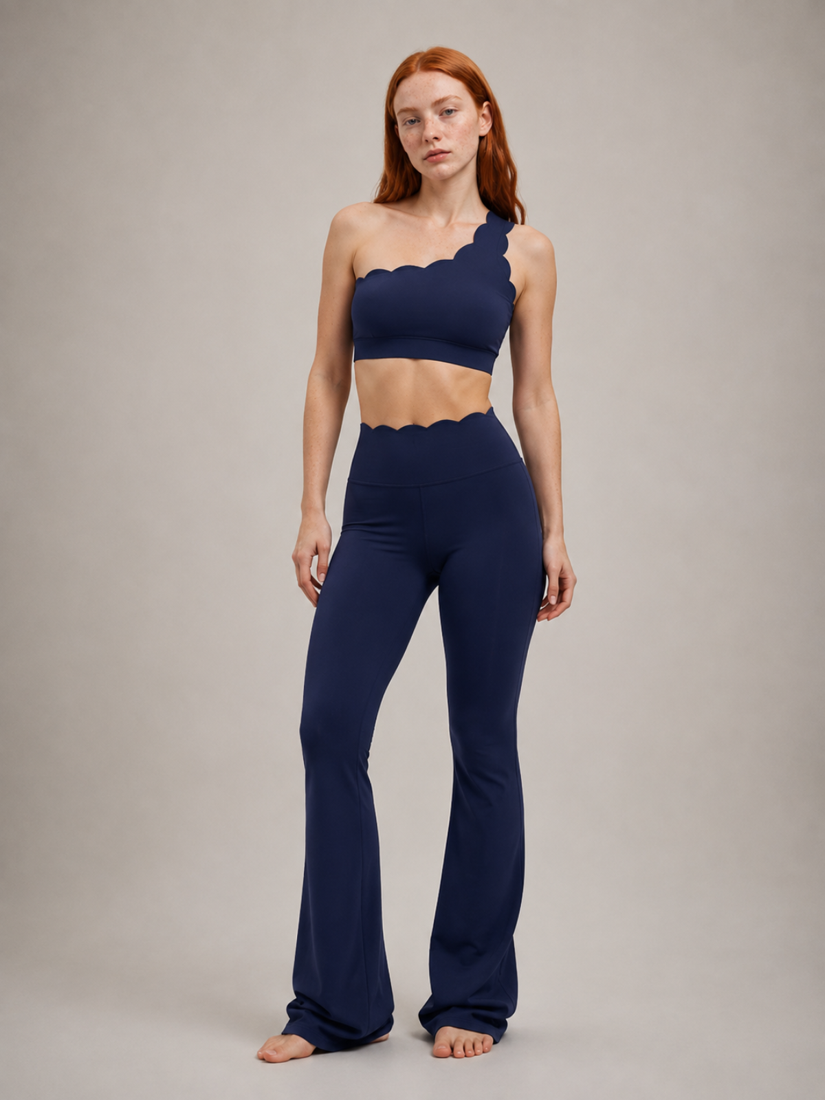 SCALLOP ONE SHOULDER 2 PIECE SET