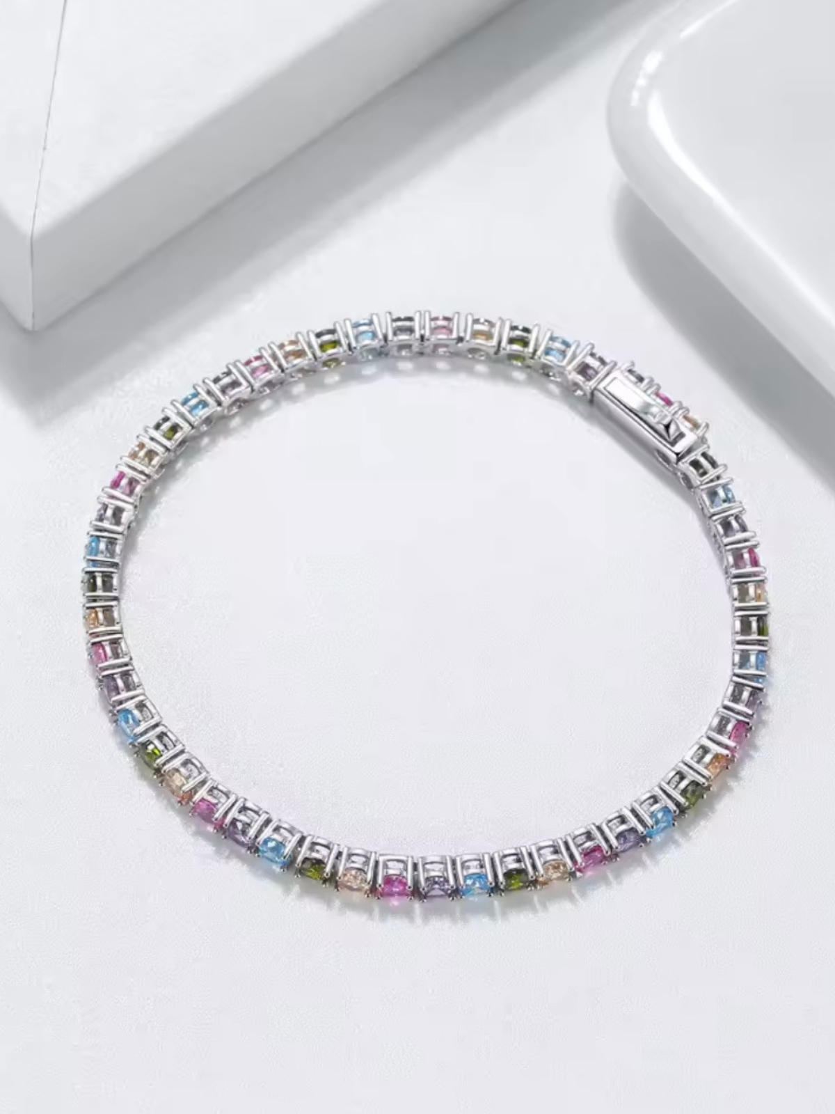 tennis bracelet rainbow