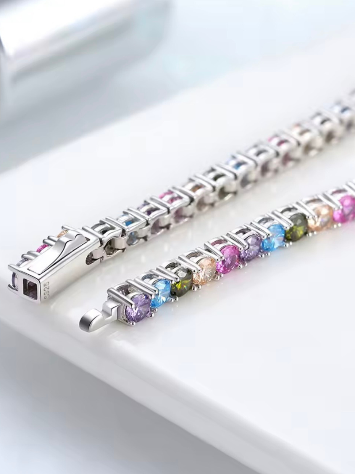 tennis bracelet rainbow