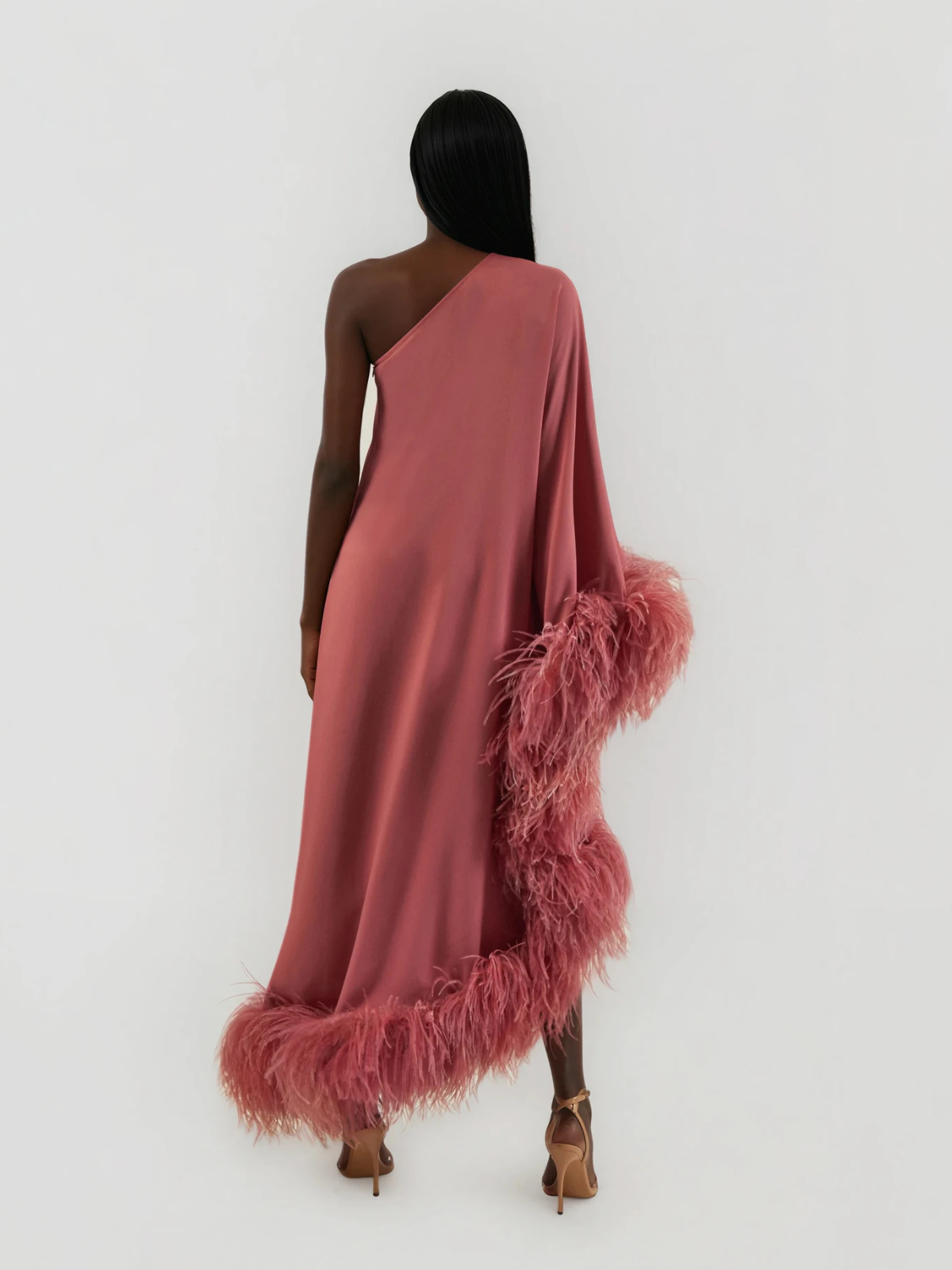 Feather maxi dress