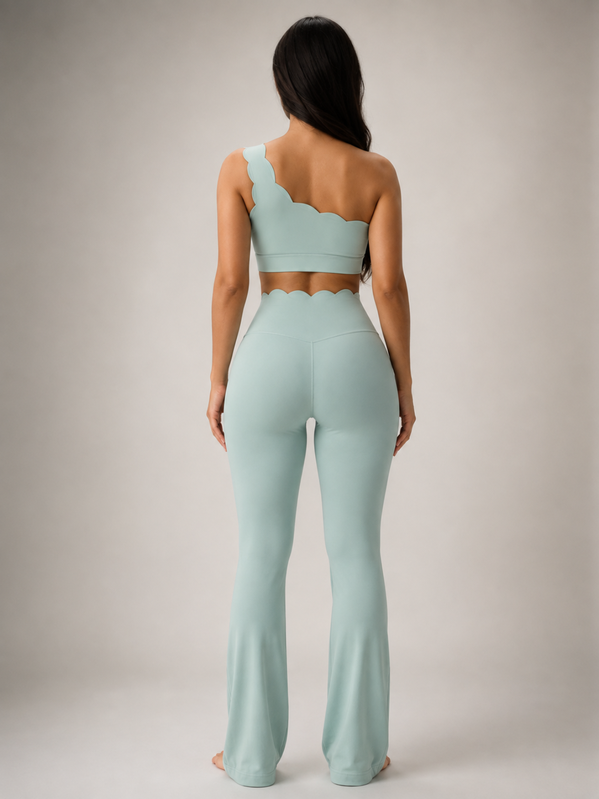 Scallop One Shoulder 2 Piece Set