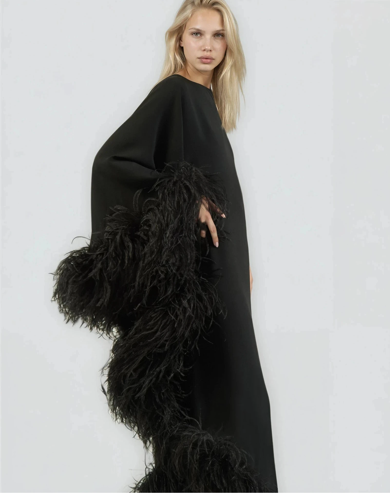Aura Feather Maxi Dress